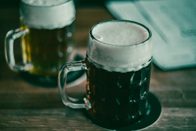 Czech beer, by the half-litre — Prague, Czech Republic